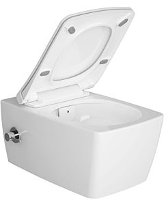 Vitra Aquacare Wand-Tiefspül-WC-Set 7672B003-6201 mit Bidetfunktion, Armatur, weiß