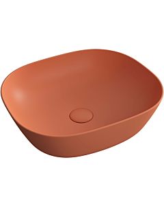 Vitra plural bowl 7810B477-0016 45 x 38 x 13.5 cm, matt red earth, flat, rectangular, without overflow / tap hole