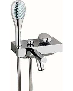 Vitra Istanbul single lever bath mixer A41802 projection 209mm, with shower set, wall mounting, chrome