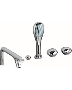 Vitra Istanbul -handle bath mixer A41813 projection spout 225mm, with shower set, bath rim mounting, chrome