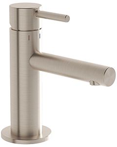 Vitra Origin basin mixer A4255534 projection 105mm, short, single hole installation, without pop-up waste, brushed nickel
