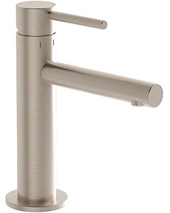 Vitra Origin basin mixer A4255634 projection 125mm, single hole installation, without pop-up waste, brushed nickel