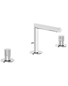 Vitra Origin two-handle basin mixer A42595 projection 127mm, with pop-up waste, three-hole installation, chrome