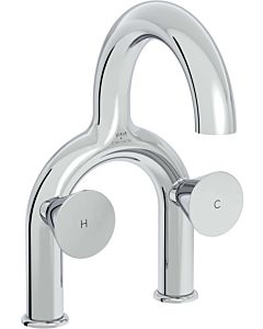 Vitra Liquid two-handle basin mixer A42747 projection 175mm, two-hole installation, without pop-up waste, chrome