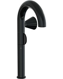 Vitra Liquid basin mixer A4279139 projection 175mm, single hole installation, without waste set, handle on the right, high gloss black