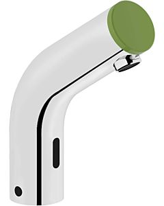 Vitra Sento kids basin mixer A47188 chrome / green, with sensors, without waste set, for mains connection