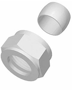 Weitzel compression fitting 1034 15 mm x 2000 /2&quot;, nickel-plated