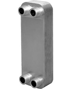 Wolf plate heat exchanger 2071888 75 kW, 2000 &quot;, with insulating hood, stainless steel, 313x313mm
