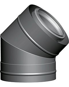 Wolf Cob bend 2651661 45 °, DN 80 / 125, for air / exhaust pipe / facade, stainless steel / polypropylene