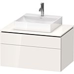 Duravit L-Cube vanity unit LC4880022220000 82 x 55 cm, white high gloss, 2000 drawer, 2000 pull-out, wall-hung