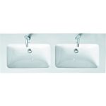Duravit ME by Starck double washstand 2336130000 130 x 49 cm, white, with tap hole and overflow