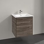 Villeroy & Boch Meuble sous-vasque Finero S00500RKR1 avec lavabo, Stone Oak, 2 tiroirs