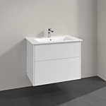 Villeroy & Boch Lavabo Finero avec meuble sous vasque 80 cm S00502DHR1 Glossy White , 2 tiroirs