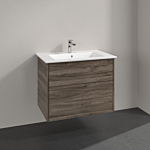 Villeroy & Boch Meuble sous-vasque Finero S00502RKR1 avec lavabo, Stone Oak, 2 tiroirs