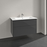 Villeroy & Boch Finero Bathroom furniture set S00503FPR1 washbasin with Glossy Grey , 2 drawers