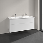 Villeroy & Boch Finero Meubles set S00505DHR1 lavabo double avec meuble, Glossy White , 4 tiroirs