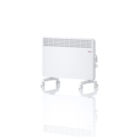 STIEBEL ELTRON new electric heater, free-standing unit for approx. 25 m², TÜV tested, Bathroom Heating convector with simple control, 2 kW, energy-saving, castors, 204450