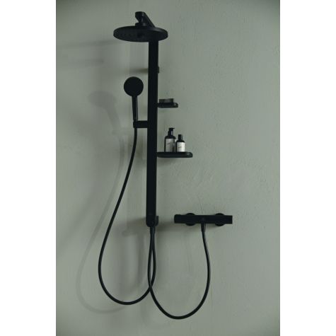 Ideal Standard Alu+ shower system BD585XG for combination with exposed fitting, Silk Black