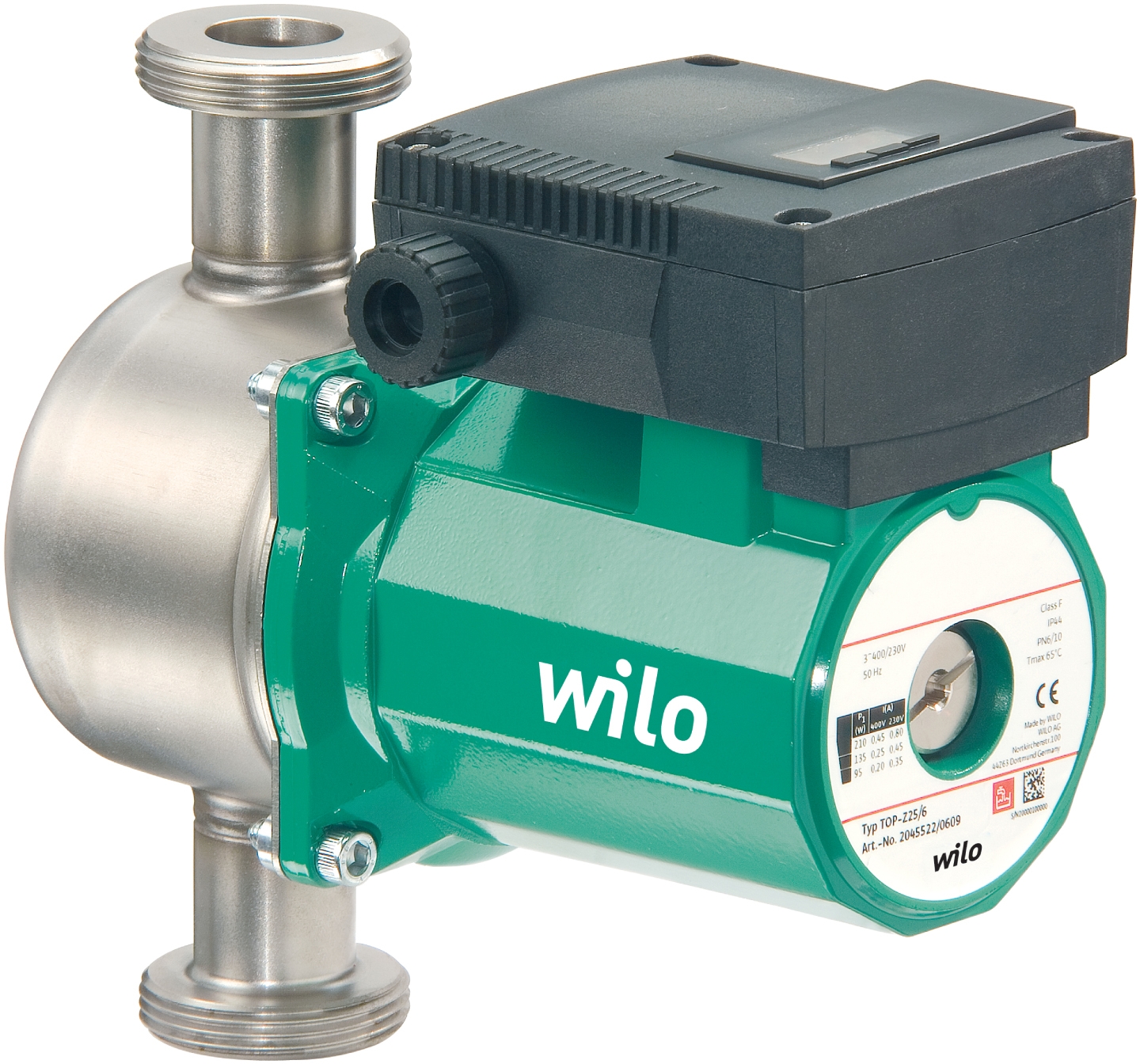 Wilo Top-z standard drinking water pump 25/6, Inox , PN 10, 230 V, stainless steel housing
